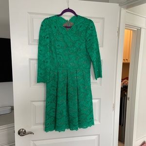 Shoshanna Green Lace Dress Size 10 Worn Once